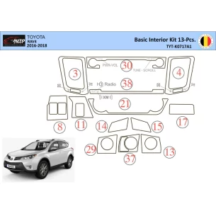Toyota RAV4 2015 Interior WHZ Dashboard trim kit 13 Parts 2