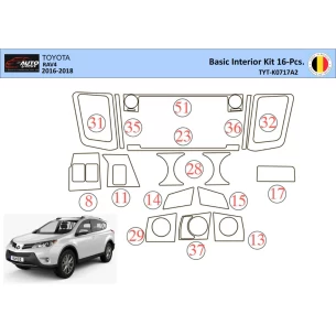 Toyota RAV4 2015 Interior WHZ Dashboard trim kit 16 Parts 2