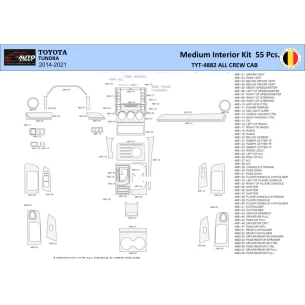 Toyota Tundra 2014-2021 Interior WHZ Dashboard trim kit 55 Parts 2