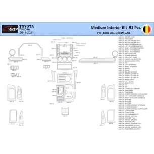 Toyota Tundra 2014-2021 Interior WHZ Dashboard trim kit 51 Parts 2