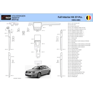 Volkswagen Passat B7-5 2014 Interior WHZ Dashboard trim kit 37 Parts 2