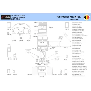 Volkswagen Touareg 2003-2007 Interior WHZ Dashboard trim kit 39 Parts 2