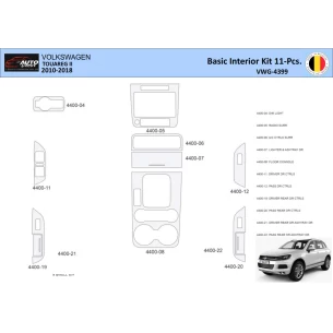 Volkswagen Touareg II 2010-2018 Interior WHZ Dashboard trim kit 11 Parts 2