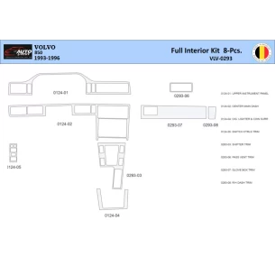 Volvo 850 1993-1996 Interior WHZ Dashboard trim kit 8 Parts 2