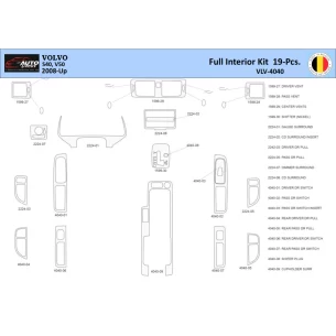 Volvo S40-V50 2004-2012 Interior WHZ Dashboard trim kit 19 Parts