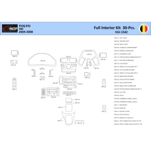 Volvo S80 2004-2006 Interior WHZ Dashboard trim kit 30 Parts