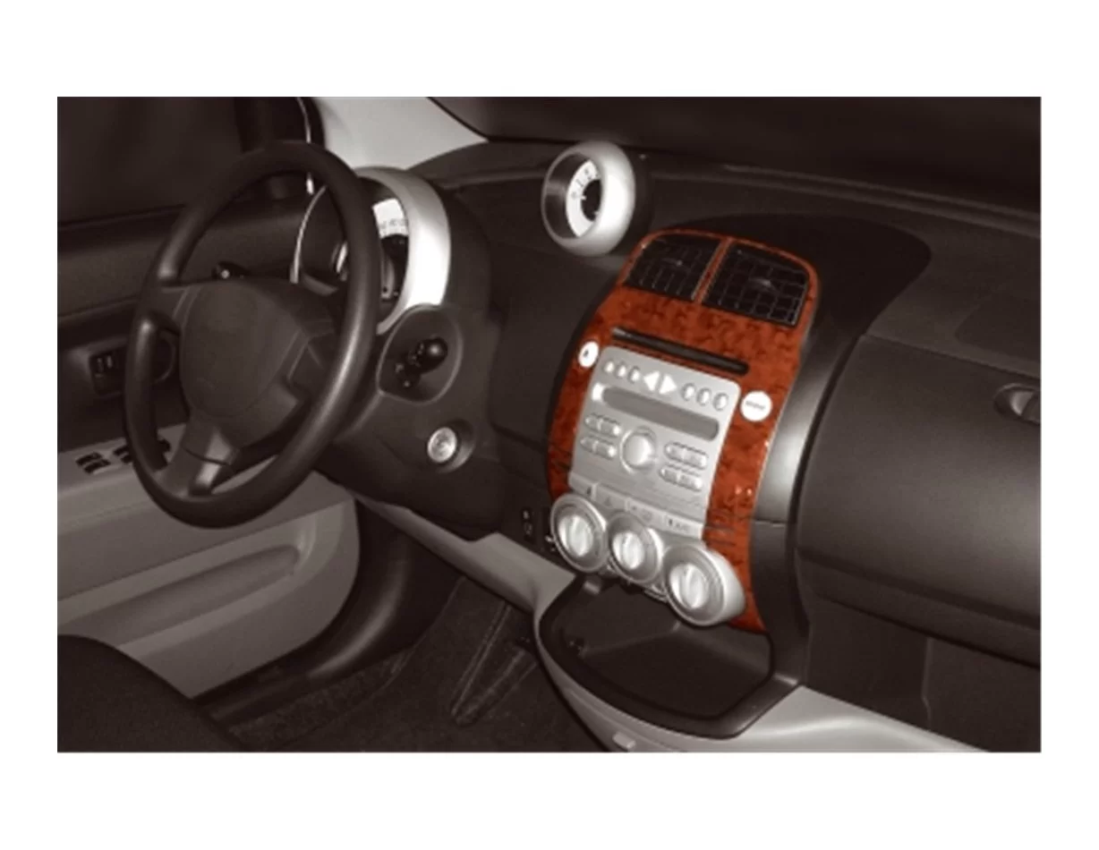 Daihatsu Sirion 01.2005 3D Interior Dashboard Trim Kit Dash Trim Dekor 3-Parts - 1 - Interior Dash Trim Kit