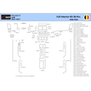 Peugeot 4008 2012-2017 Interior WHZ Dashboard trim kit 36 Parts