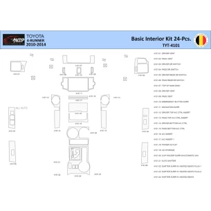 Toyota 4Runner 2010-2014 Interior WHZ Dashboard trim kit 33 Parts