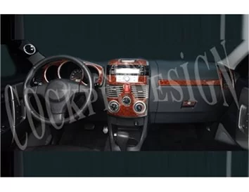 Daihatsu Terios 09.2006 3D Interior Dashboard Trim Kit Dash Trim Dekor 10-Parts - 1 - Interior Dash Trim Kit