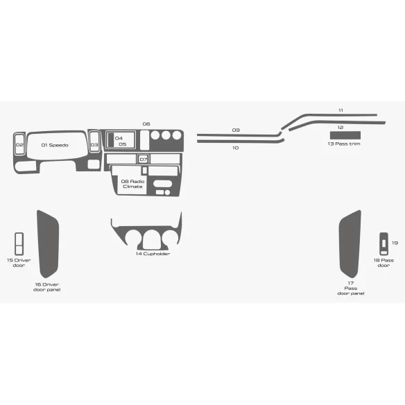 International LT Truck Year 2016-2026 Full Style Dash trim kit