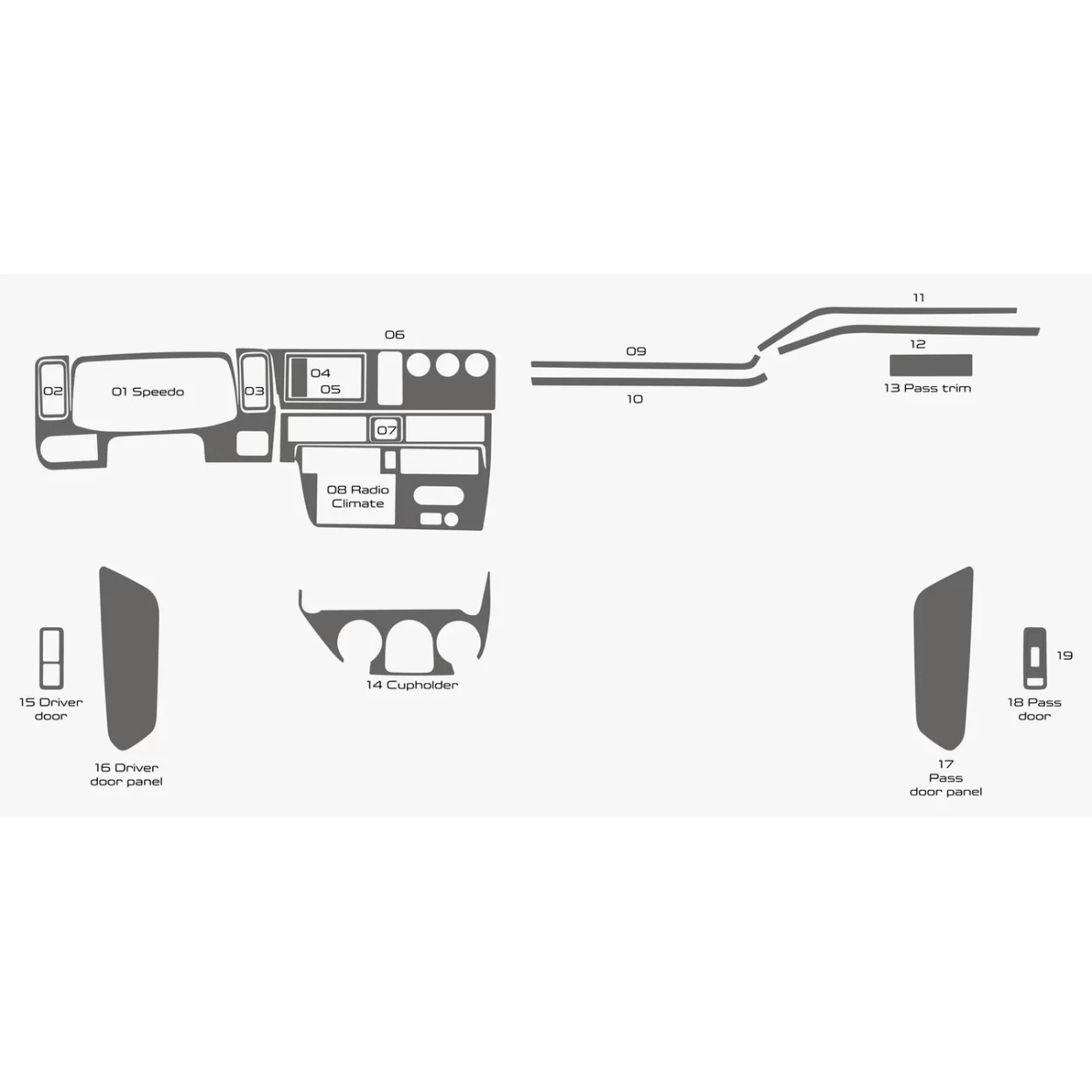 International LT Truck Year 2016-2026 Full Style Dash trim kit