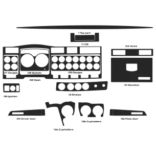 Kenworth W990 Truck- Year 2019-2022 Interior Style Dash Trim Kit Combo Package 2