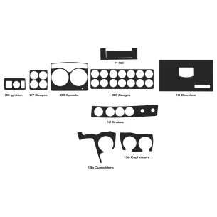 Kenworth W990 Truck- Year 2019-2026 Interior Style Full Dash Trim Kit