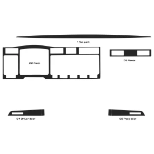 Kenworth W990 Truck- Year 2019-2026 Interior Original Selection Dash Trim Kit