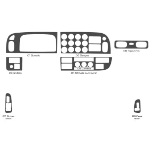 Peterbilt 365 (Truck) 2022-2026 Interior Cabin Style Full Dash trim kit 2