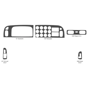 Peterbilt 365 Truck - Year 2022-2023 Interior Cabin Style Much Original Dash trim kit 2