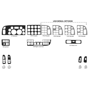 Peterbilt 389 Truck - Year 2016-2021 Interior Cabin Style Full Dash trim kit