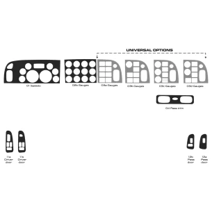 Peterbilt 389 Truck - Year 2016-2021 Interior Cabin Style Much Original Dash trim kit
