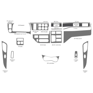 Peterbilt 567 Truck - Year 2022 Interior Cabin Style Full Dash trim kit