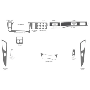 Peterbilt 579 Truck - Year 2022-2026 Interior Cabin Style Full Dash trim kit