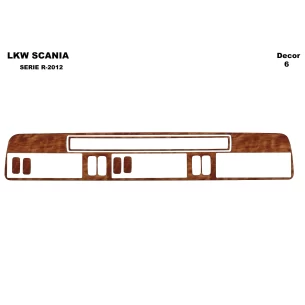 Scania R-Series R2 HighLine 2009 3D Interior Dashboard Trim Kit Dash Trim Dekor 6-Parts