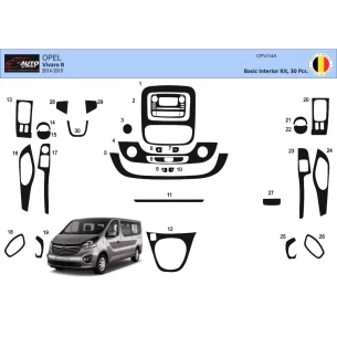 Opel Vivaro 01.2015 3D Interior Dashboard Trim Kit Dash Trim Dekor 30-Parts 2