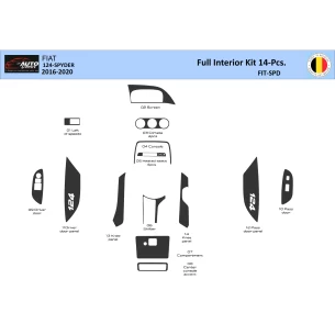 Fiat 124 Spyder 2012-2020 Interior WHZ Dashboard trim kit 14 Parts 2