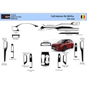 Ford Kuga III 2019-Up Interior WHZ Dashboard trim kit 28 Parts 2