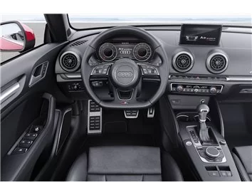 Audi A3 8V ab 2012-2018 3D Interior Dashboard Trim Kit Dash Trim Dekor 40-Parts - 3 - Interior Dash Trim Kit