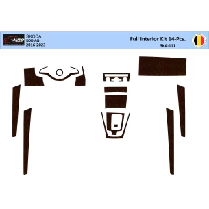 Skoda Kodiaq 2018 3D Interior Dashboard Trim Kit Dash Trim Dekor 14-Parts 2