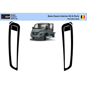Fiat Ducato 2022 3D Doors Interior Dashboard Trim Kit Dash Trim Dekor 6-Parts