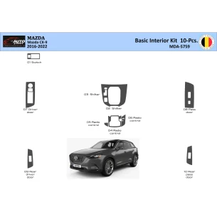 Mazda CX-9 TC 2016-2023 Basic Interior WHZ Dashboard trim kit 10 Parts 2