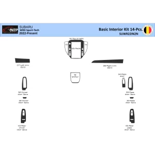 Subaru WRX Sedan 2022-2023 Interior WHZ Dashboard trim kit 14 Parts
