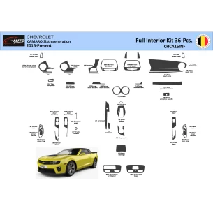 Chevrolet Camaro 2016-2024 Interior WHZ Dashboard trim kit 36 Parts 2