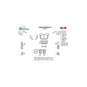 Chrysler 200 2011-UP Basic Set Interior BD Dash Trim Kit
