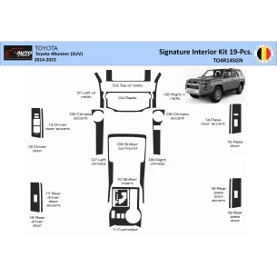 Toyota 4Runner 2014-2023 Signature Interior WHZ Dashboard trim kit 19 Parts 2