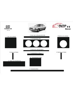 Audi 80 90 B4 10.86-01.95 3D Interior Dashboard Trim Kit Dash Trim Dekor 11-Parts