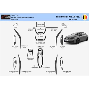 Toyota Corolla (Hatchback) 2019-2023 Interior WHZ Dashboard trim kit 19 Parts 2