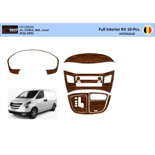 Hyundai H1 iLoad Full Set 2016-2022 3D Interior Dashboard Trim Kit Dash Trim Dekor 10-Parts