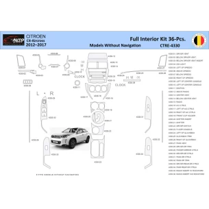 Citroën C4 Aircross 2012-2017 Interior WHZ Dashboard trim kit 36 Parts 2
