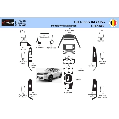Citroën C4 Aircross 2012-2017 Interior WHZ Dashboard trim kit Navi 23 Parts