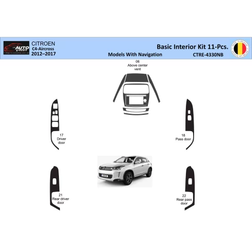 Citroën C4 Aircross 2012-2017 Interior WHZ Basic Dashboard trim kit Navi 11 Parts