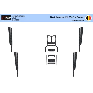 Lamborghini Urus 2018-2024 3D Signature Interior Dashboard Trim Kit Dash Trim Dekor 15-Parts
