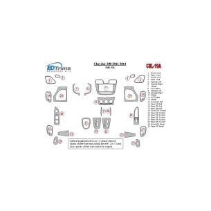 Chrysler 200 2011-UP Full Set, Cabrio Interior BD Dash Trim Kit