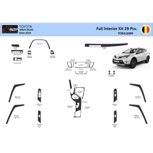 Toyota RAV4 2016-2018 Interior WHZ Dashboard trim kit 29 Parts 2