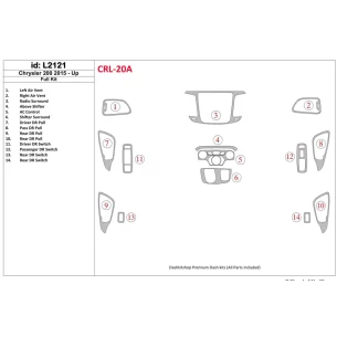 Chrysler 200 2015-UP Full Set Interior BD Dash Trim Kit 2