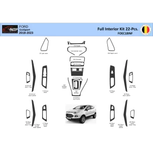 Ford EcoSport SUV 2018-2022 Interior WHZ Dashboard trim kit 22 Parts 2