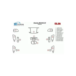 Chrysler 200 2015-UP Full Set Interior BD Dash Trim Kit