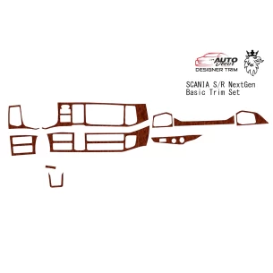 Scania NG-Series ab 2016 3D Basic Interior Dashboard Trim Kit Dash Trim Dekor 12-Parts 2